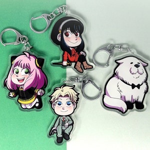 Spy x Family Acrylic Keychain: Anya, Yor, Loid & Bond