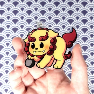 Komainu - Cute Yokai 2.5 in Double-sided Acrylic Keychain