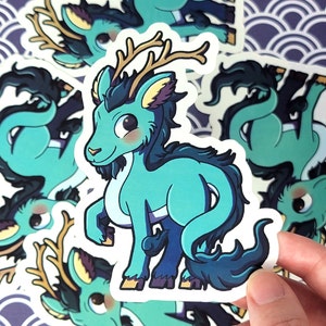 Kirin - Cute Yokai 3 In Waterproof Vinyl Sticker