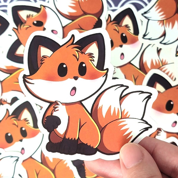 Kitsune - Cute Yokai 3 In Waterproof Vinyl Sticker