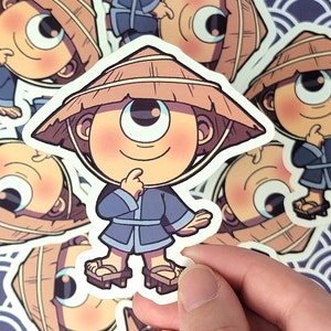 Hitotsumekozo - Cute Yokai 3 In Waterproof Vinyl Sticker