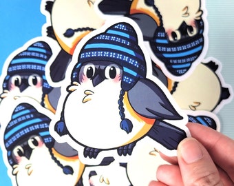 Tufted Titmouse - Cute Bird 3 In Waterproof Vinyl Sticker