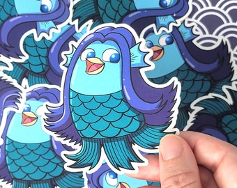 Amabie - Cute Yokai 3 In Waterproof Vinyl Sticker