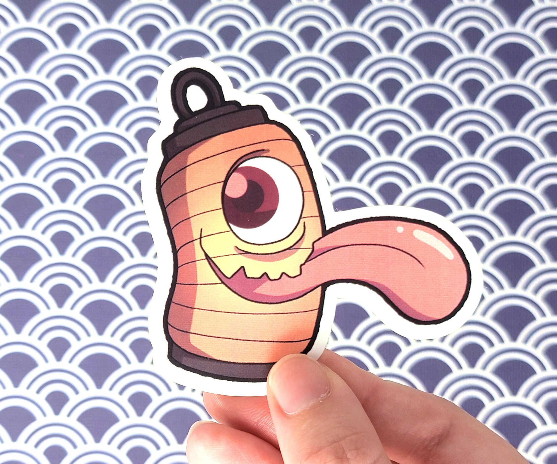 Chochin-obake - Cute Yokai 3 in Waterproof Vinyl Sticker - Etsy