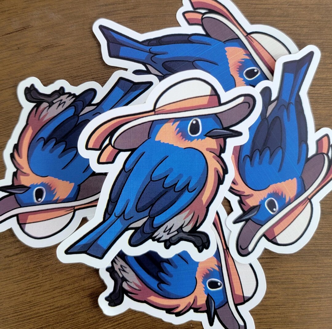 Eastern Bluebird - Cute Bird 3 in Waterproof Vinyl Sticker - Etsy
