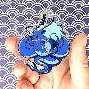 Seiryu - Cute Yokai dragon 2.5 in Double-sided Acrylic Keychain