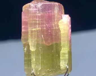 Beautiful Bi Color Tourmaline Crystal, Bi Color Tourmaline Crystal Specimen, Tourmaline Minerals Specimen From Afghanistan ~ 75 Carat