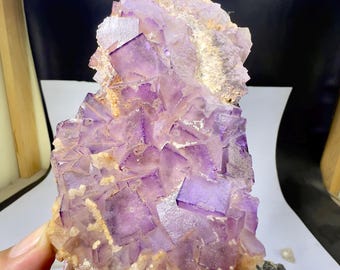 Cluster Of Phantom Cubic Purple Fluorite Specimen From Baluchistan -  575 Gram