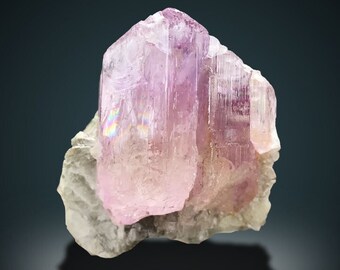 Cristal de Kunzita natural, cristal de Kunzita bicolor intacto de Afganistán - 78 gramos - 53*45*32 milímetro