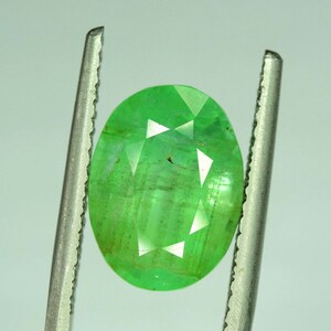 5.55 ~ Carats Oval Cut Deep Color Beautifull Zambian Emerald Gemstone ~ Auction #837699