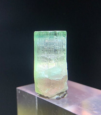 Watermelon Tourmaline Crystal, Natural Bi Color Tourmaline Crystal, Green Pink Tourmlaine Crystal, Raw Tourmaline Crystal, Crystal, 16 Carat