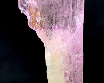 Natural Bi-Color Kunzite Crystal with V-Shape Terminations