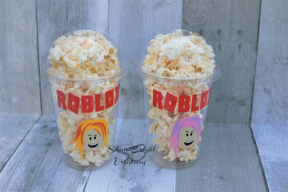Roblox Cup Roblox Birthday Party Roblox Decoration Boy Etsy - roblox popcorn box roblox popcorn box party favors table etsy