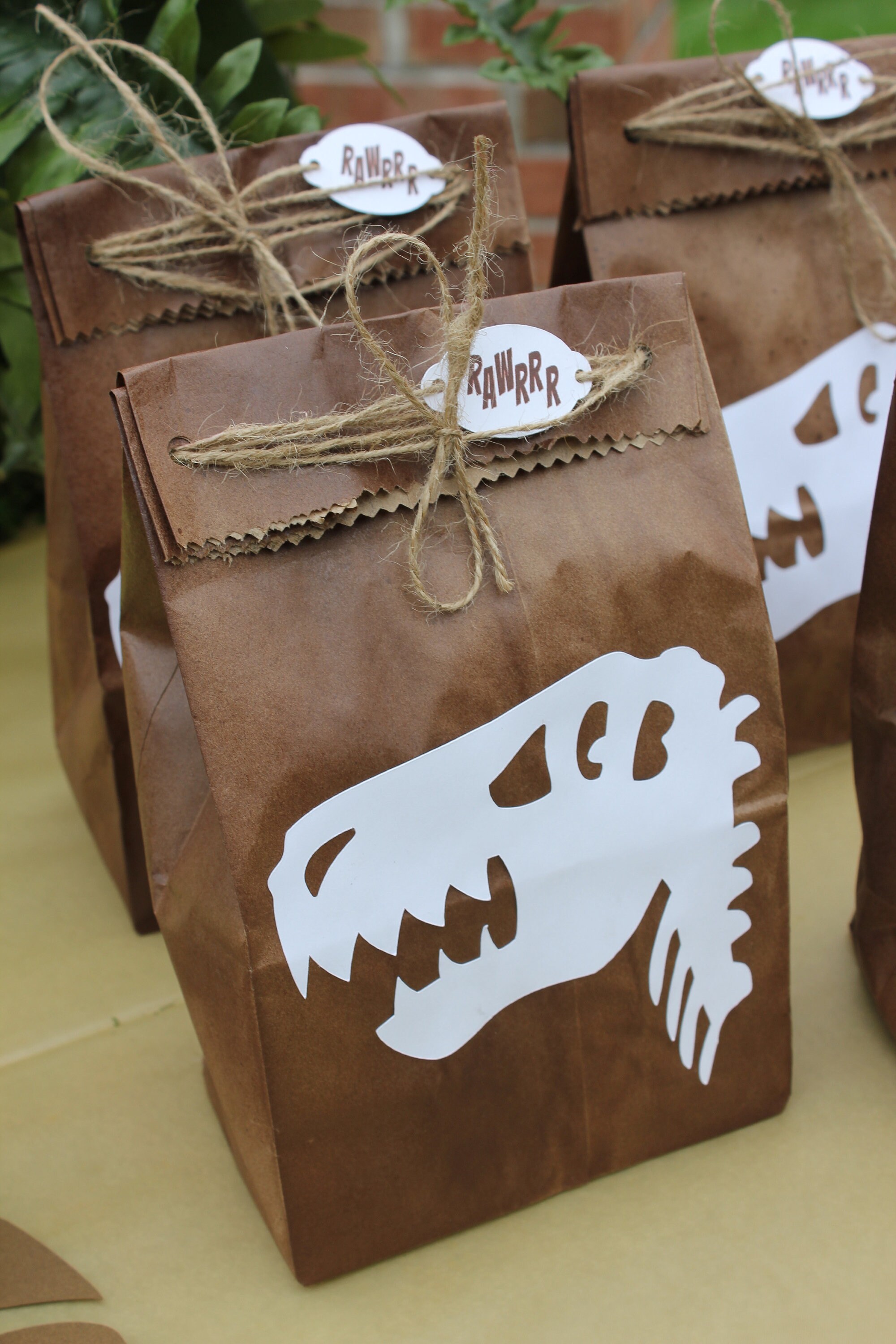 TRex Favor Bag/dinosaur party favor/dinosaur birthday Etsy