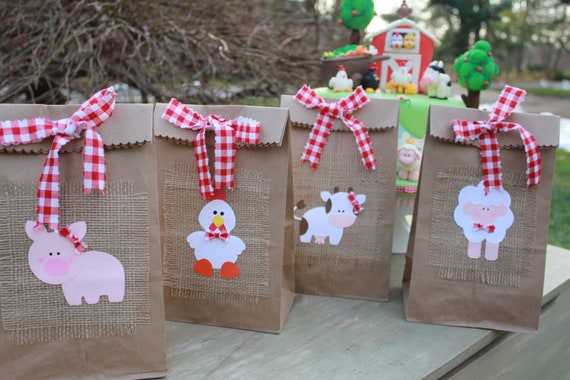 Farm Party Favor Barnyard Favor Bag Barnyard Party Etsy