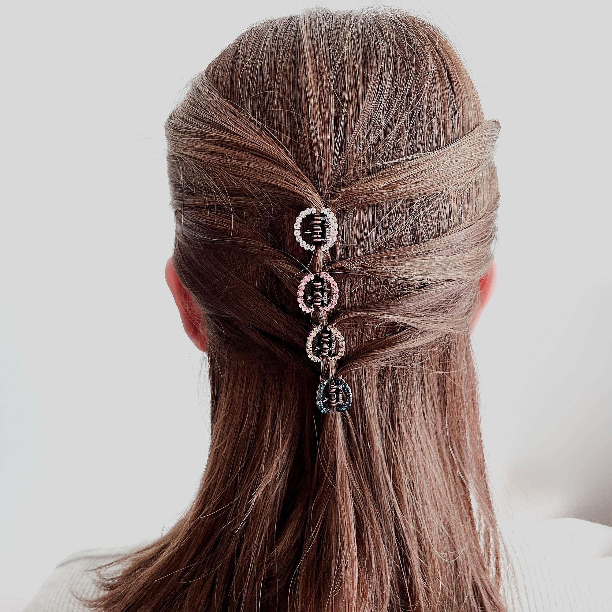 Hair claw, clip,and small claw bundle.  Swarovski crystals. Swarovski Crystal Mini Claw Clip - Etsy main image 2