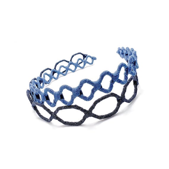 Handmade Eco-friendly Denim Headband: Stylish Comfort Hair  display picture 1