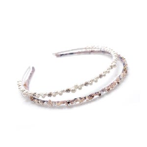 Diadema de cristal y perla: accesorio para el cabello de novia ecológico y hecho a mano.