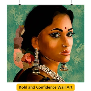 Indian Woman Handmade Artwork|Ethnic Indian Art|Indian Woman in Saree|South Asian Desi Wall Art|Housewarming Indian Paintings Souvenir Gifts