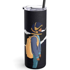 Little Astronaut Tumbler|Spaceman Gift For Kids|Space Traveler Tumbler With Straw|Space Lovers Gift|Space Flyer Gift Ideas|Astronomy Tumbler