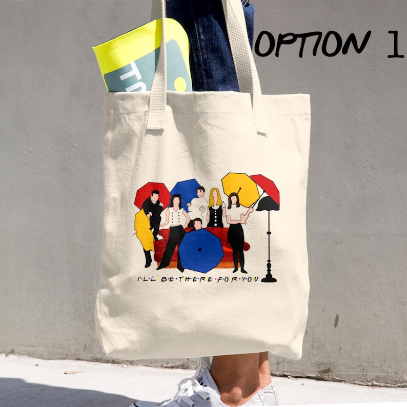 Everyday Shopping Bag Reusable Market Bag F.R.I.E.N.D.S TOTE BAG Gift Friends Tv Show Inspired Cotton Tote Bag Shoulder Beach Bag