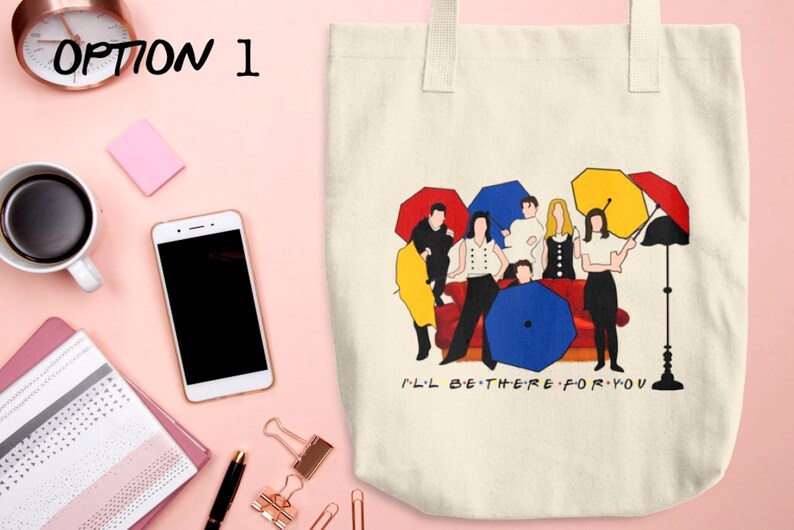 Everyday Shopping Bag Reusable Market Bag F.R.I.E.N.D.S TOTE BAG Gift Friends Tv Show Inspired Cotton Tote Bag Shoulder Beach Bag