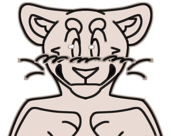 Feline Icon Base - Adoptables Cat Furry Fursona Ref P2U PNG PSD Fursuit