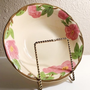 Set of Two (2) Franciscan Desert Rose Ceramic Bowl Plate Rose Print Floral Deep Bowl