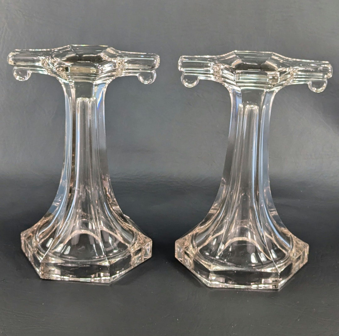Antique Art Deco Glass Shelf Risers, Set of 2, Est Circa 1890-1920 ...
