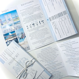 Passport and Boarding pass Wedding Invitation & Envelopes |  RSVP, Guest Info | Details | Wedding invitations | Travel Wedding