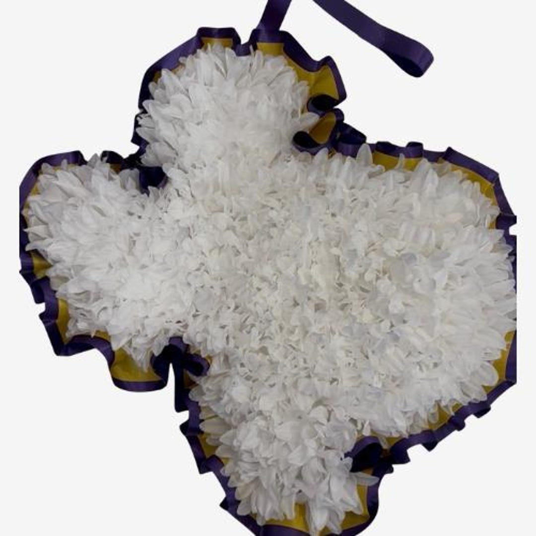 Mum Base Texas Shaped Mum Crown | Handmade Homecoming Mum Top | Purple Gold ...