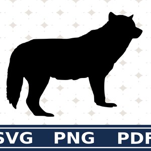 Wolf SVG Clipart Animal Design Silhouette Digital Download