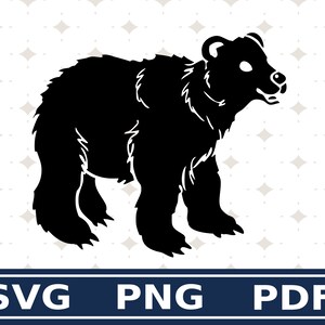 Bear SVG Clipart Animal Design Silhouette For Vinyl Decal Sticker Digital Download