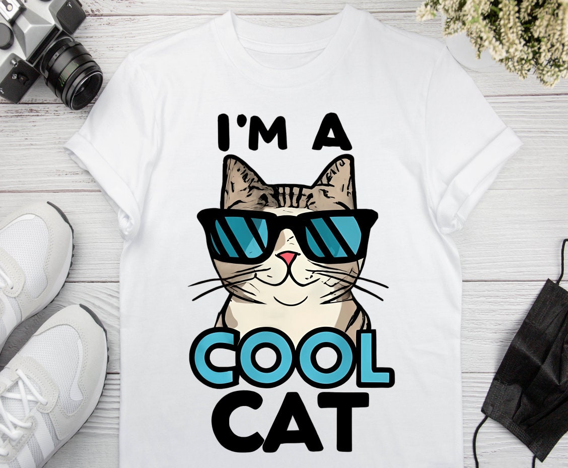 I'm a Cool Cat With Sunglasses PNG Clipart Sublimation - Etsy