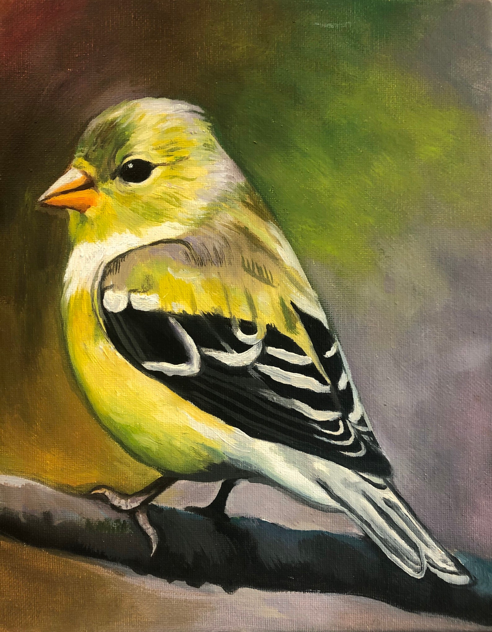 Original Oil Paintinggoldfinch Etsy