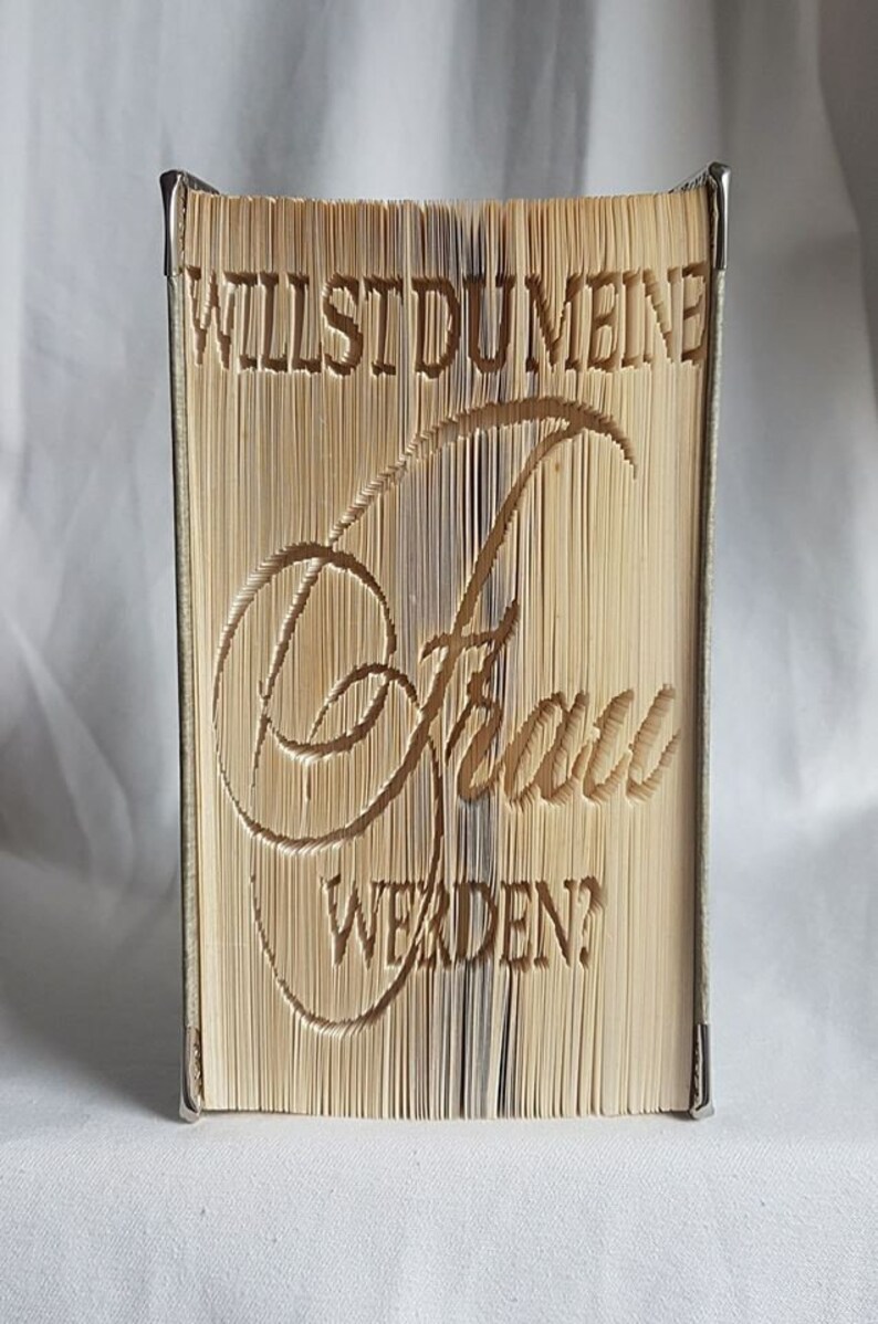 Gefaltete Bücher willst du meine Frau werden Etsy