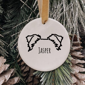Custom Dog Ornaments, Personalized Christmas Ornaments for Dogs, Pet Memorial Gift for Dog Lovers, Christmas Tree Decoration