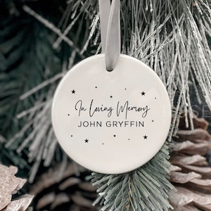 In Loving Memory Christmas Ornament, Memorial Christmas Ornament Personalized, Grief Gift