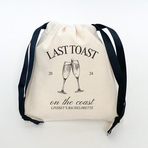 Last Toast On The Coast Party Favor bag, Coastal Themed Party, Last Toast On The Coast Bachelorette, Beach Party Gift Bags, Wedding Favors
