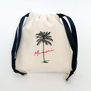 Retro Palm Tree Party Gift Bag, Tropical Birthday Party Favor Bags, Island Welcome Bags, Vacation Goodie Bags