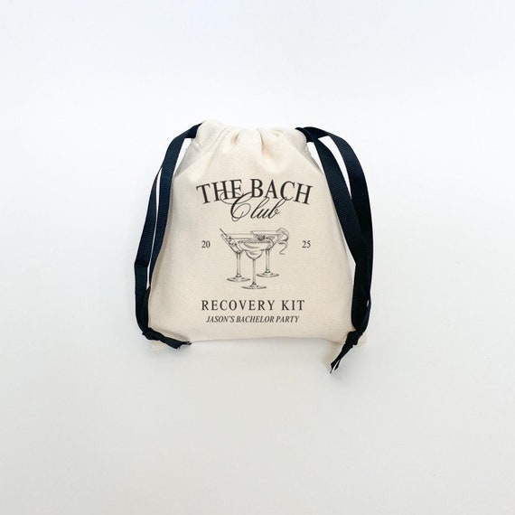 The Bach Club Party Favor Bags, Bachelorette Recovery Kits, Bachelor Party Hangover Kits, Bachelorette Hangover Kits Gift Bags