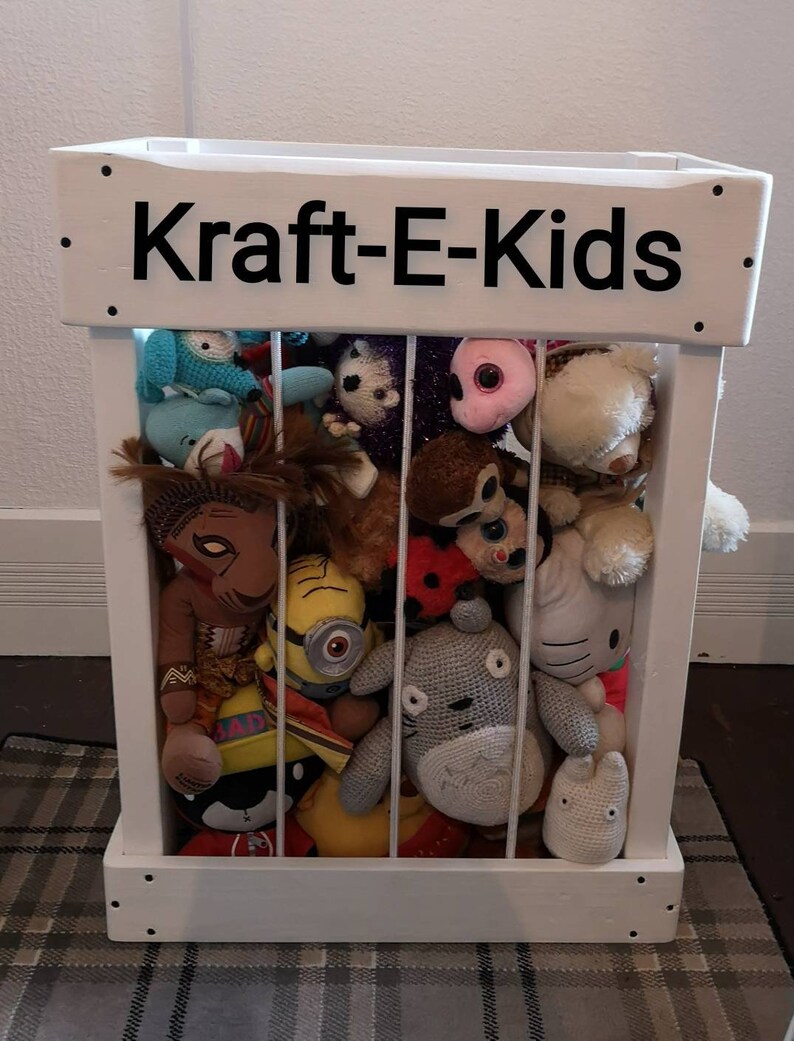 Personalised Plushie Teddy Soft Toy Storage Cube Tidy. Ideal Etsy UK