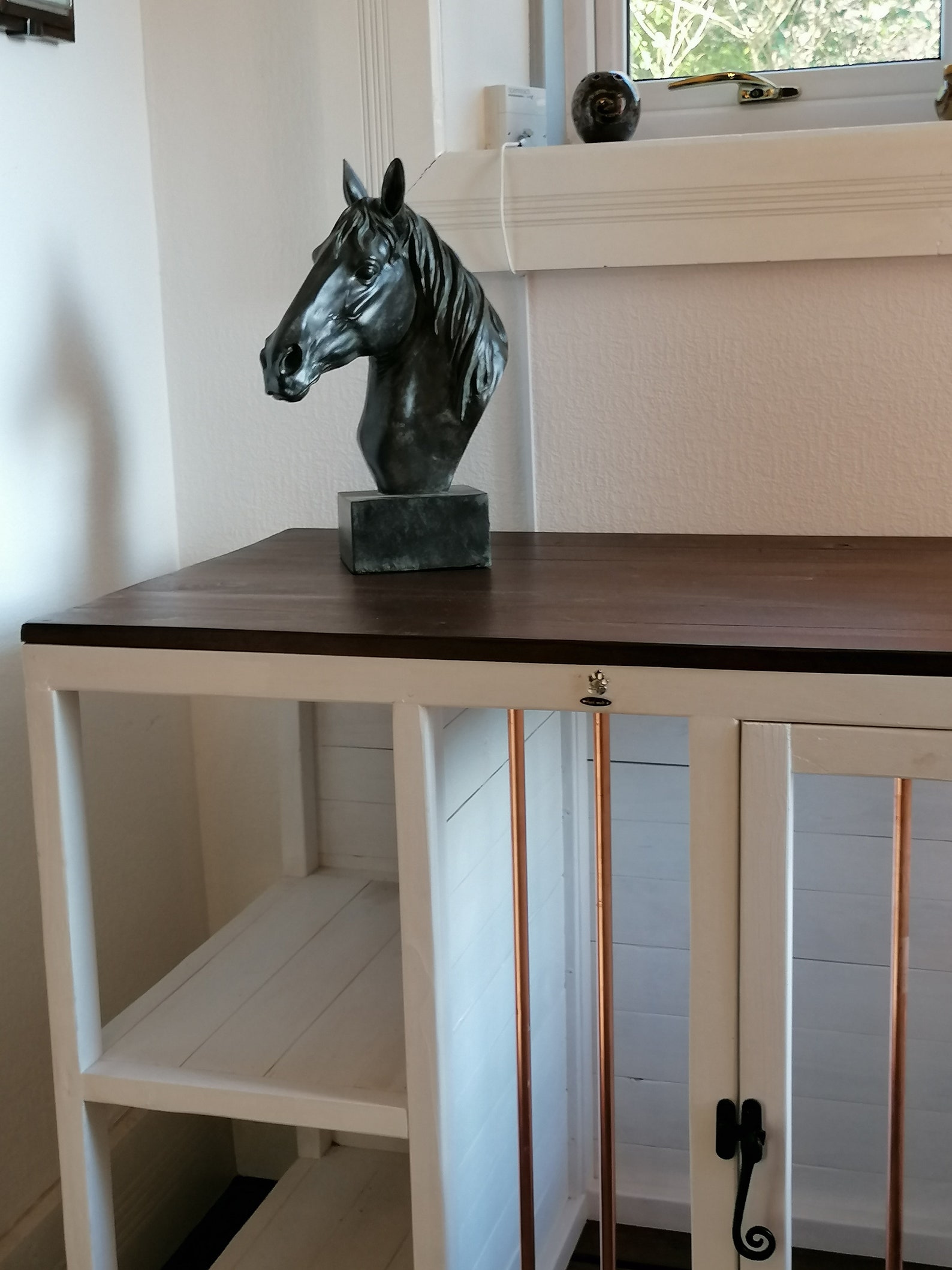 Wooden and Brass Dog or Cat Bed Crate Sideboard Unit With Etsy