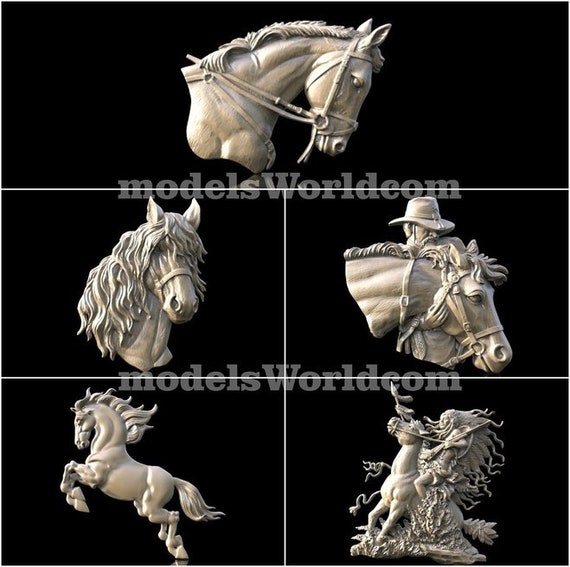 5 Plus 3d Stl Models For Cnc Router Engraver Carving Machine Etsy