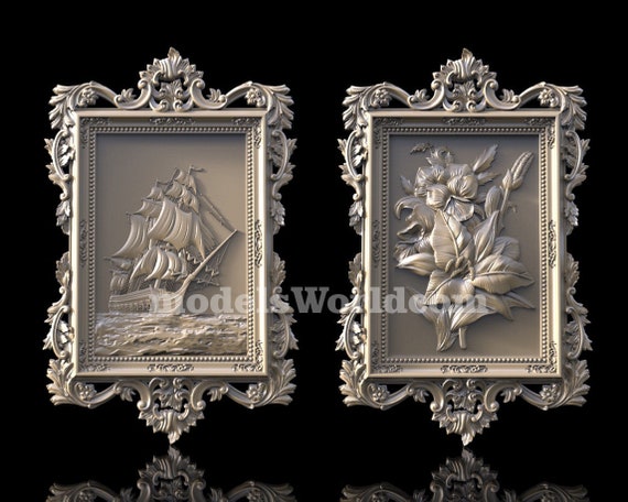 3D STL Model # SNAKE /& LOTUS # for CNC Aspire Artcam 3D Printer Carving Engraver
