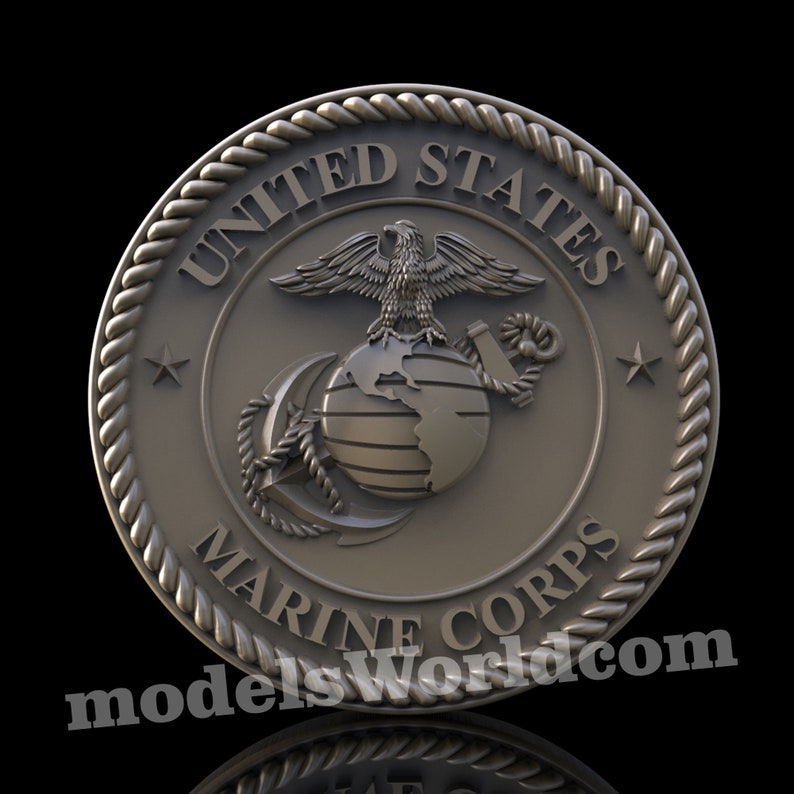 Usa Armed Navy Marine Corps American Veteran 3d Stl Model Etsy