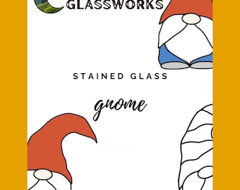 Stained Glass Digital Pattern: Gnome