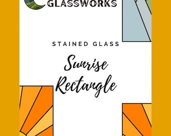 Stained Glass Digital Download Sunrise Rectangle Pattern Beginners