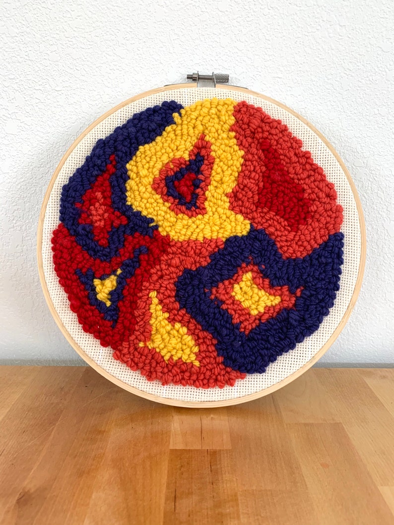 Punch Needle Abstract 10 Hoop Art