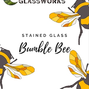 Stained Glass Digital Download Bumble Bee Pattern
